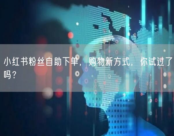 小红书粉丝自助下单，购物新方式，你试过了吗？